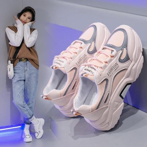 Womens White Sneakers Genuine Leather Hidden Heel Chunky Sneakers For Woman Platform Shoes 2020 Spring Autumn Shoes Sneaker