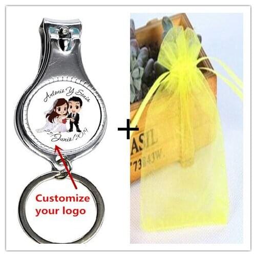 20PCS Personalized Wedding Souvenirs For Guests Customized Wedding Favors Multifunctional Wine Opener/Keychain/Nail Clippers