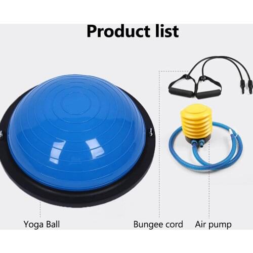 46cm Semicircle Yoga Balance Ball Home Fitness Antiskid Grain Bo Ball Thick Fitness Ball Explosion-Proof Pilates Wave Speed Ball