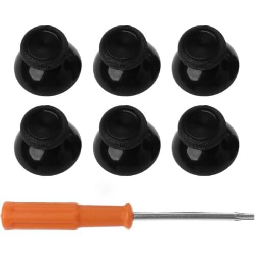 3D Analogue Joystick Thumbsticks Caps Screwdriver Tool Set Replacement Kits Black for Xbox One X Elite S Controller Repair Parts