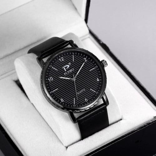 UTHAI BK82 Quartz Watch Literary Retro Watch Mens Horizontal Pattern Belt Mens Watch