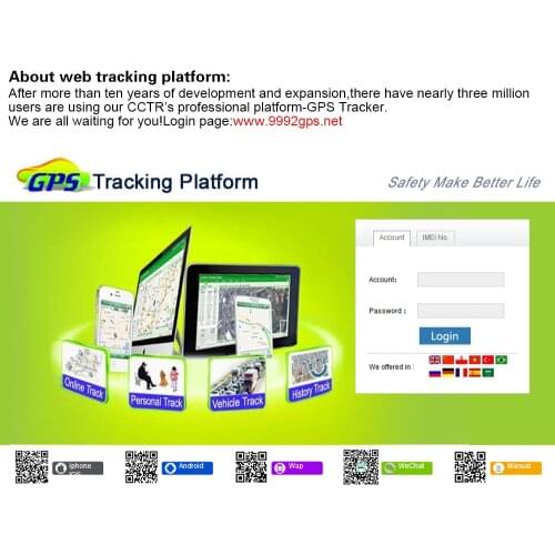IMEI ID active to use on 999gps.net support GPS trackers for CCTR800 CCTR800+ CCTR800G CCTR830 CCTR803 all CCTR GPS