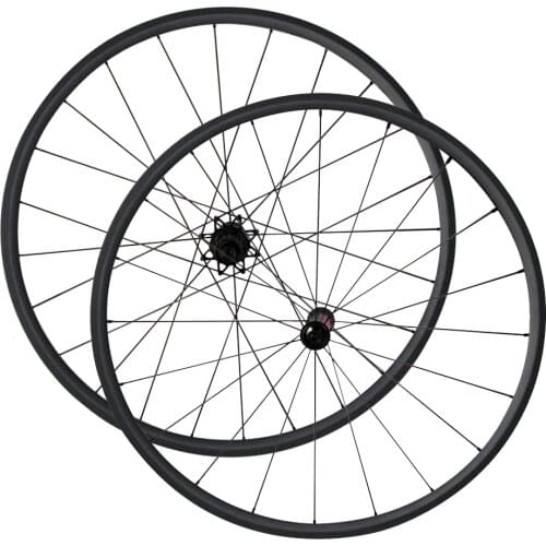 Road Bicycle Wheels 700C 24mm Height Carbon Fiber Wheels with Koozer RS330 V-Brake Hub 20 Holes Front Wheel 24 Holes Rear Wheel