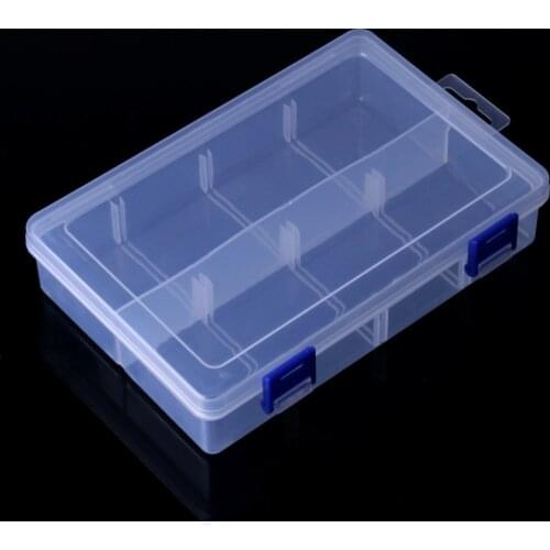 Fishing Tackle Box with 2 bigger Compartments Fishing Box High Strength Transparent Visible Plastic Box
