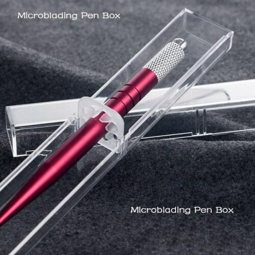 Crystal Acrylic Microblading pen Box Microblade needle holder dispply tebori stand eyebrow tattoo accesories