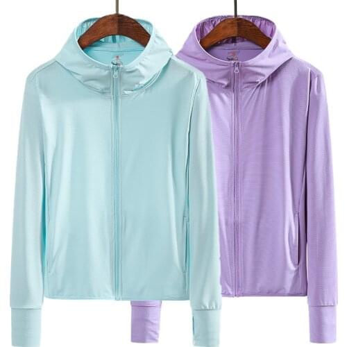 LoftyStone Camping Hiking Jacket Women Quick Dry Hunting Clothes UV Protection Mesh Zipper Hooded Cardigan Sun Protection