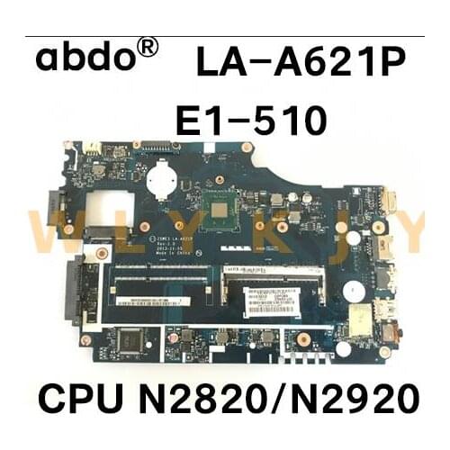 For Acer Aspire E1-510 E1-510-2500 laptop motherboard Z5WE3 LA-A621P motherboard N2920/N2820 BGA 100% test work