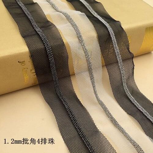 30Yards Beaded Metal Chain Tassel Lace Fringe Trimming Ribbon Scrapbooking Applique Embellishment Sewing Renda For Dress Collar