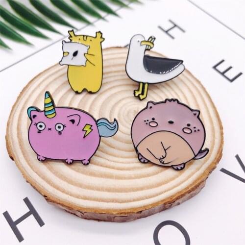 Cartoon Animal Duck Lightning Bird Enamel Brooch Sweet Cute Alloy Badge Denim Shirt Bag Pin Accessories Jewelry Gift For Kid