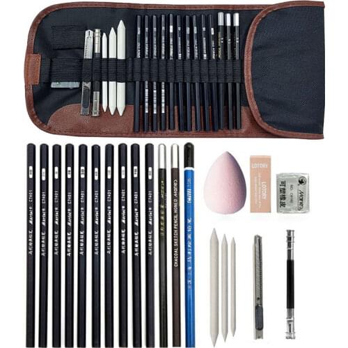 22pcs Sketch Pencil Set Professional Sketching Drawing Kit Wood Pencil for Beginner,Kid,Teen,Adult,Artist School Art Supplies