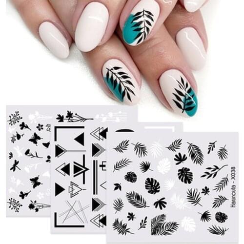 1PC Nail Stickers Summer Fruits Flower Leaves Alphabet Sheet Harunouta Butterfly Water Decals Nail Art Stickers Wraps Slider