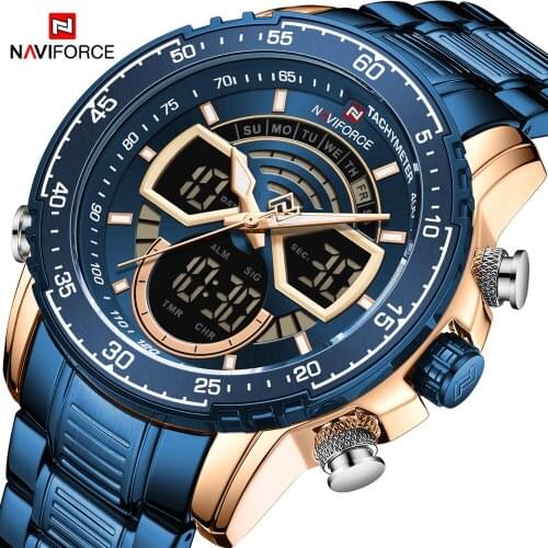 NAVIFORCE ORI Military Luxury Mens Watch Sport Quartz Watches Full Steel Military Wrist Watch Relogio Masculino