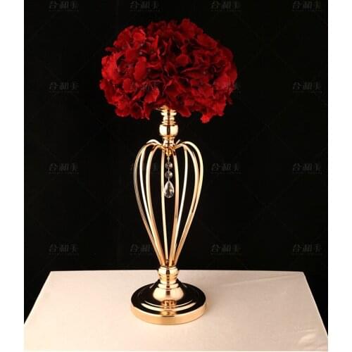 2022 New 45 cm Tall Metal Flower Vases Table Centerpiece Wedding Decoration