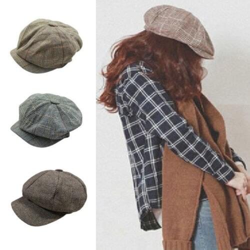 Charm Unisex Corduroy Duck Tongue Beret Cap Embroidery Letter Adjustable Hat