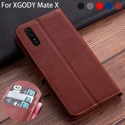 Luxury Leather Flip Book style Case For XGODY Mate X Vintage Protective Wallet Stand Card Holder Case For XGODY MateX phone bag