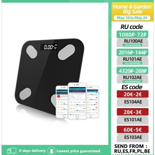 Bluetooth smart weight digital fat scale can be connected to mobile phone to automatically monitor weight fitness health scale