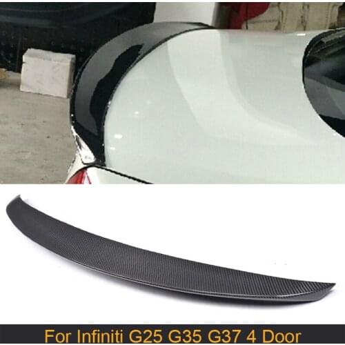 Carbon Fiber Rear Trunk Spoiler Wing for Infiniti G25 G35 G37 4 Door 2006 - 2013 Car Rear Tail Trunk Boot Lip Wing Spoiler FRP