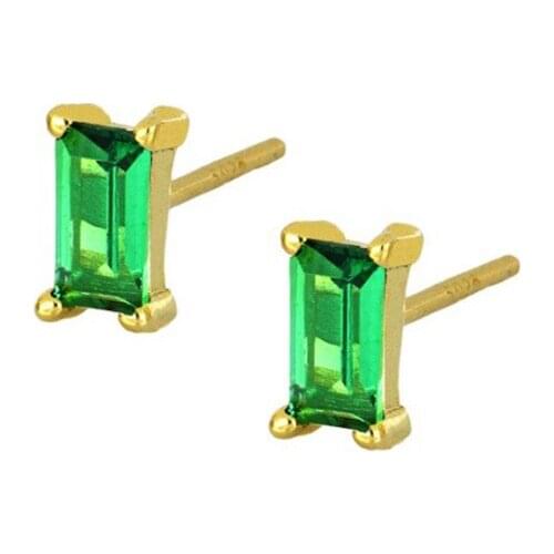 SIPENGJEL Geometric Square Crystal Stud Earrings Exquisite Sweet Candy Color Piercing Earrings For Women Party Jewelry 2021