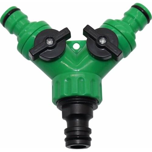 1set 3/4"Female Thread Y Shape Connector With 3/4"Male Thread Tap Nipple Joint Quick Coupling Drip Garden Irrigation System tool