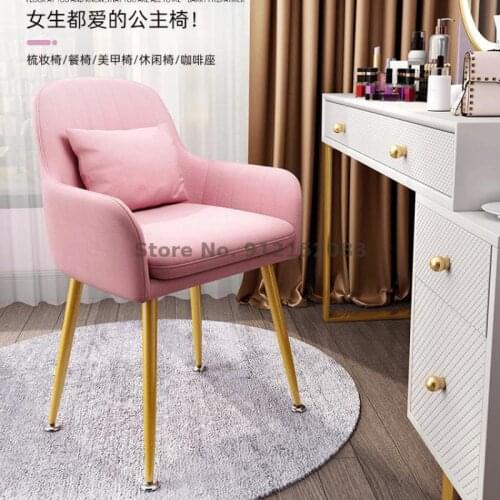 Makeup chair net red ins chair girls bedroom backrest makeup stool dressing stool manicure chair dressing table stool