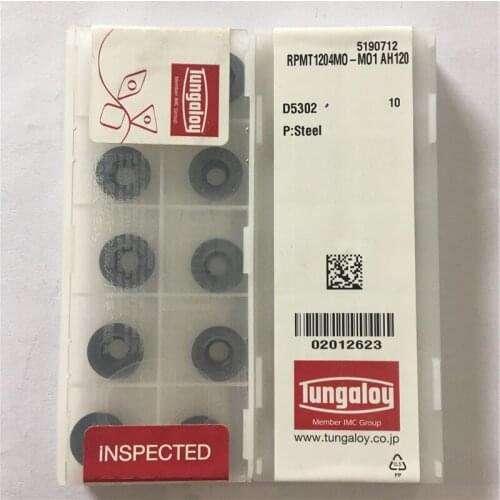 RPMT1204MO-MO1 AH120 100% Original TUNGALOY carbide insert with the best quality 10pcs/lot free shipping