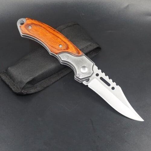 7.8'' High Quality Japanese Folding Knife Survival Tactical Knife Camping Combat Hunting Pocket Knives Led Light Outdoor Tools