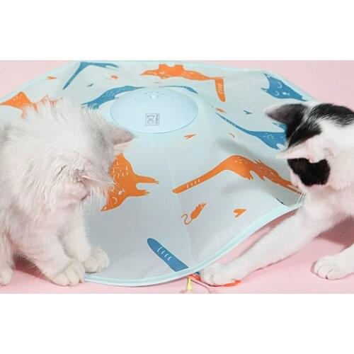 USB Recharge Funny Pets Toys for Cat Funny Cat Stick Self-hey Cat Turntable Automatic Rotating Electric Tunnel Chat Toy