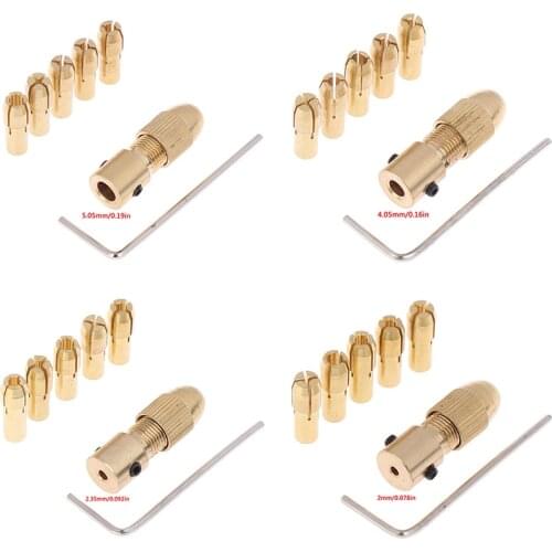7 Pcs/set Electric Motor Shaft Mini Drill Chuck Fixture 0.5mm-3.0mm Small To Drill Bit Micro Chuck Fixing Device