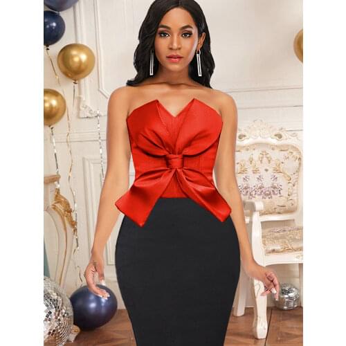 Women Crop Tops Summer Sexy Party Tank Off Shoulder Backless with Zipper Black Tube Tops Shirts Blusas Strapless Female Date New