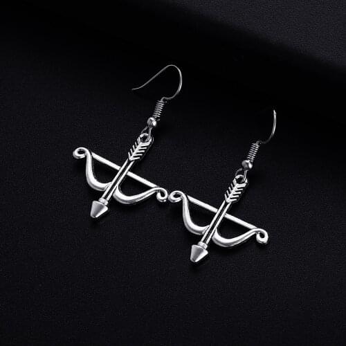 Trendy Vintage Bow Shape Dangle Earrings for Women Girl Retro Drop Earrings Cute Small Object Earring Jewelry Bijoux