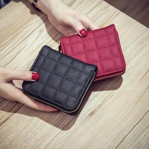 Womens Wallet Zipper&Hasp Cute Wallet Student Small PU Wallet Coin Purse Fashion Women Card Bag for Women 2021 Cartera Mujer