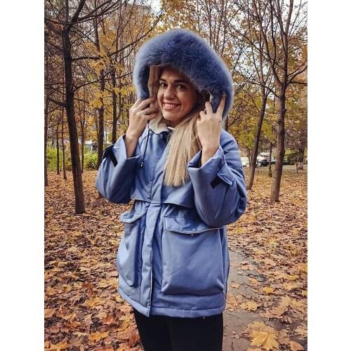 Trendy Large Natural Fur Hooded New Winter Down Coat Women 90% White Duck Down Jacket Thick Warm Parkas Female Outerwear