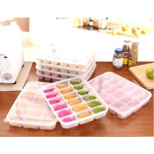 1PC 18 Cells Dumpling Storage Box Fridge Storage Box Frozen Dumplings Storage Box Case Eco-Friendly Easy Use Organizer NI 004