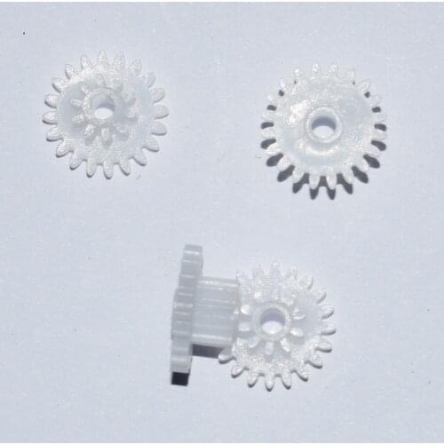 10/100pcs 20+10teeth 2mmhole OD 11mm double plastic gears/reduction gear/diy toy part technology model parts rc car 20102B