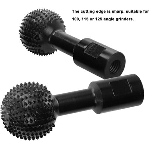 10/14mm Ball Gouge Spherical Spindles Shaped Wood Gouge Power Carving Attachment For Angle Grinder Wooden Groove Carving Tool