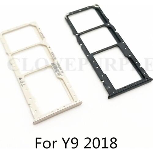 10pcs/lot SIM Card Tray Holder Slot Adapter For Huawei Y9 2018 / enjoy 8 plus