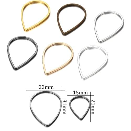30Pcs/lot Waterdrop Teardrop Link Charm Connectors Closed Jump Rings For DIY Earring Finding Jewelry Making Accessories Supplies