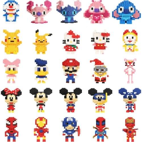72 Style Pokemon Naruto One Piece Dragon Ball Anime Character doll model Building Blocks The toy Action Figure Children gift