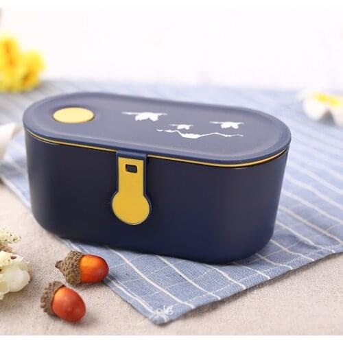 800ml Single Layer Lunch Box Eco Friendly BPA Free Plastic Bento Boxes Outdoor Portable Food Container
