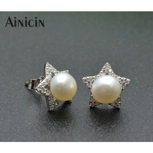 Женские серебрянные серьги AINICIN JEWELRY China At AliExpress