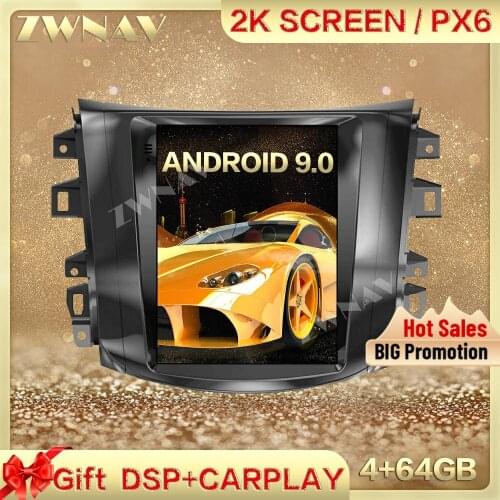 PX6 DSP Carplay Tesla screen 4+64GB Android 9.0 Car Multimedia Player For Nissan Navara 2017 GPS Radio Auto stereo IPS head unit