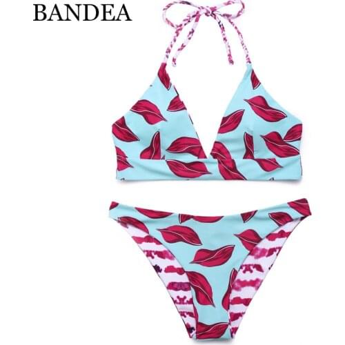 BANDEA bikini Halter bikini 2019 swimwear women Padded swimsuit for women Feminino reversible Bikini Set Biquini maillot de bain