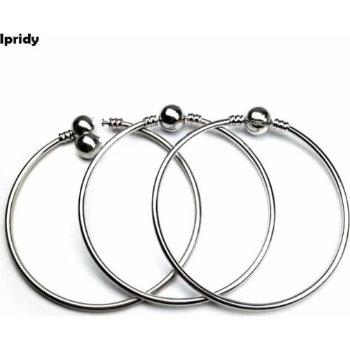 2Pcs/lot Silver Color Bracelet bracelets & Bangles Stainless Steel,Wrist Band Hand Chain Fashion JewelryFor woman Gift
