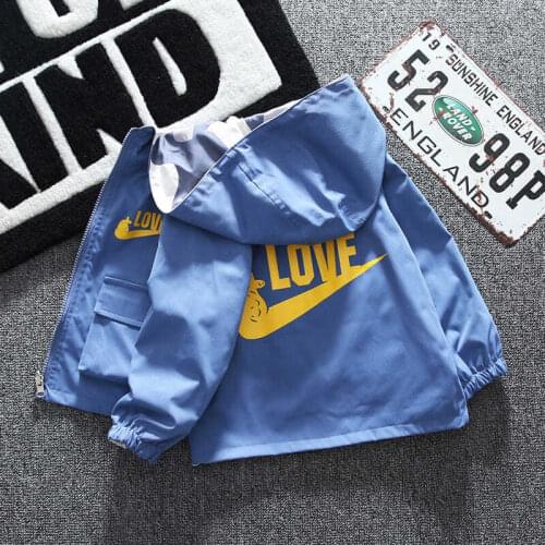 Childrens Baby Windbreaker Jacket for Boy Spring Autumn Kid Double-side Wear Parka Kids Child Trench Coat Girl Cotton Jackets