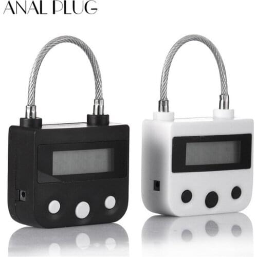 Fetish Handcuffs Mouth Gag Electronic Timer Bdsm Bondage Restraints Chastity Couples Toys Adult Game Bondage Lock Toy