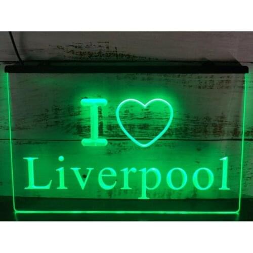 I845 I Love Liverpool Bar Pub Club NR LED Neon Light Sign