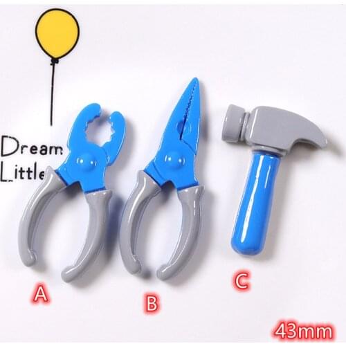 Cabochons Hammer Daily Tool big 10pcs Blue Flat Back Resin Cabochon Embellishments Applique DIY Wedding Scrapbook Craft