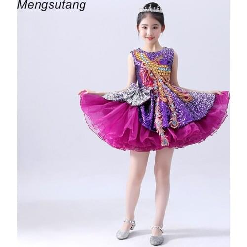 Girl Bead Lace Flower Girl Dresses Train Princess performance pageant gowns Prom Party sequin dress vestido primera comunion