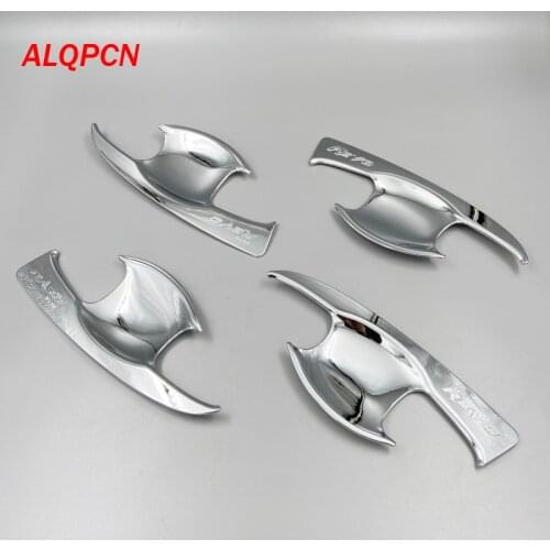 1 set 4pcs door outer handle bowl cover chrome For 2016 2017 2018 2019 toyota pickup revo