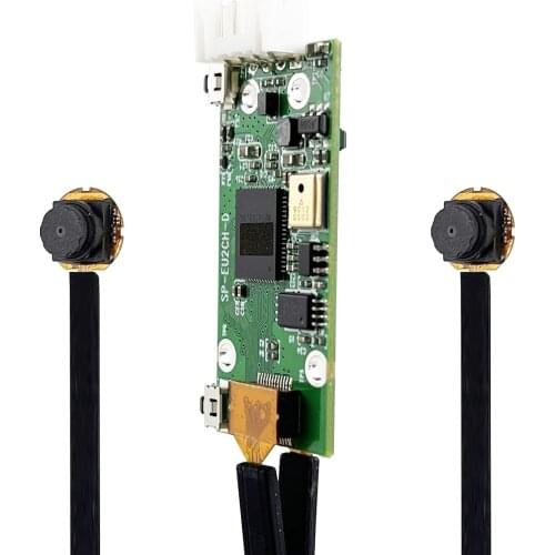 Dual Lens & Sensor Stereo HD Camera Module 400mm FPC Length Mini USB Surveillance Device UVC WebCam PCBA Board With Microphone